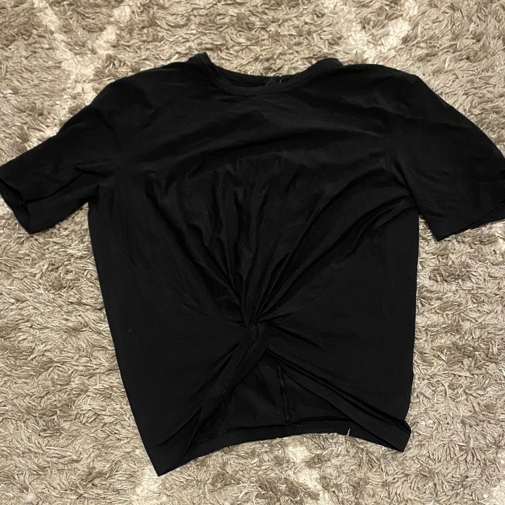 lululemon athletica Black Twist Front Tee